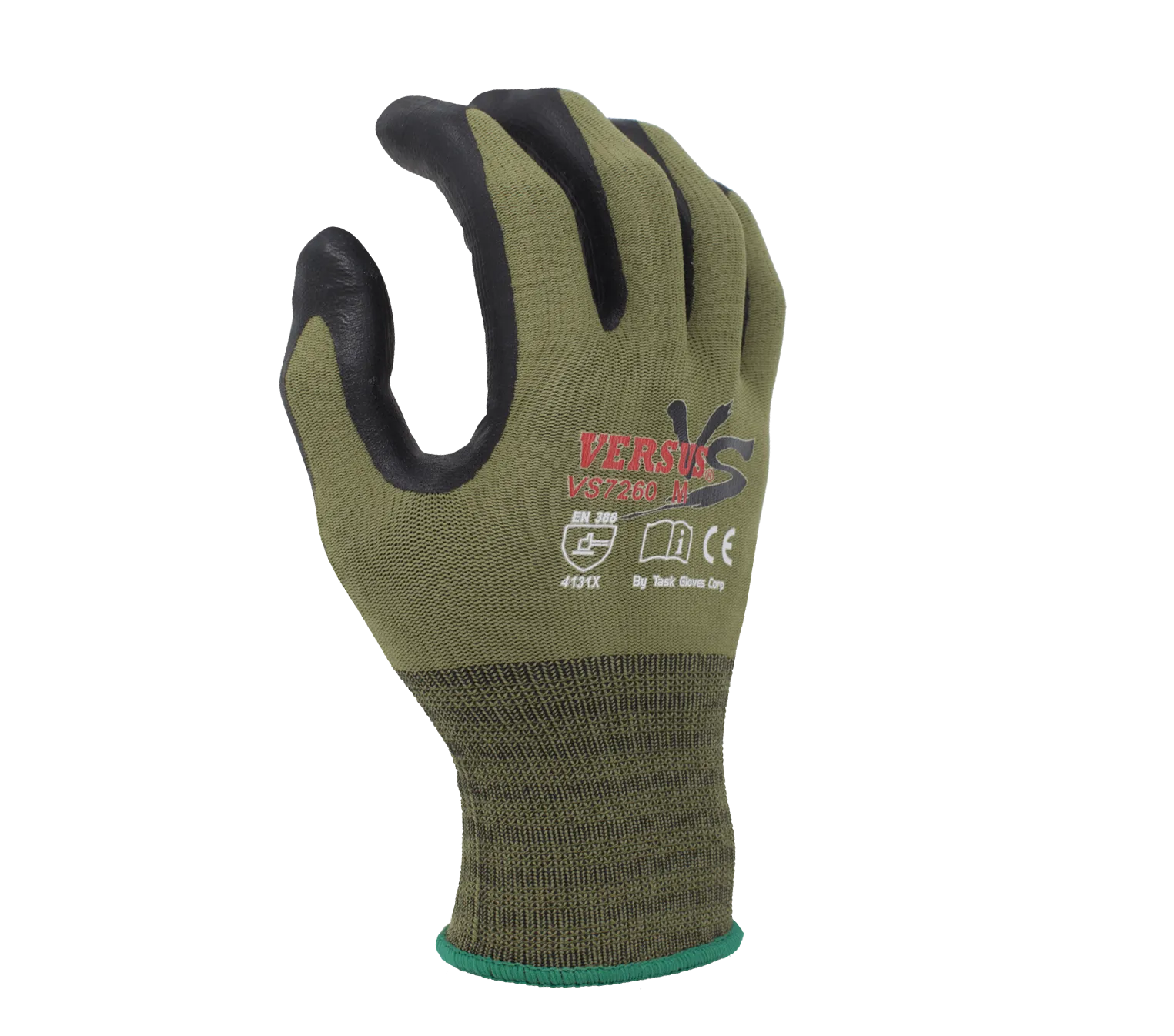 15G Nylon   Spandex Liner, Soft-foam Nitrile Palm Coated Gloves (Three Finger Touch Screen)