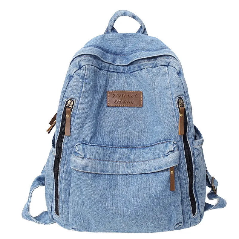 2022ins Fashion Personality All-Match New Backpack Travel Leisure Commute Junior High School Student Backpack