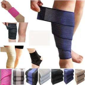 40-200cm Knee Elbow Wrist Ankle Bandage Cuff Support Wrap Sport  Compression Strap Belt Fitness Gym Brace Tape Elastic Band