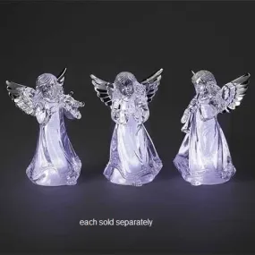 4.5" Color Changing LED Light Up Clear Acrylic Angel Figurine