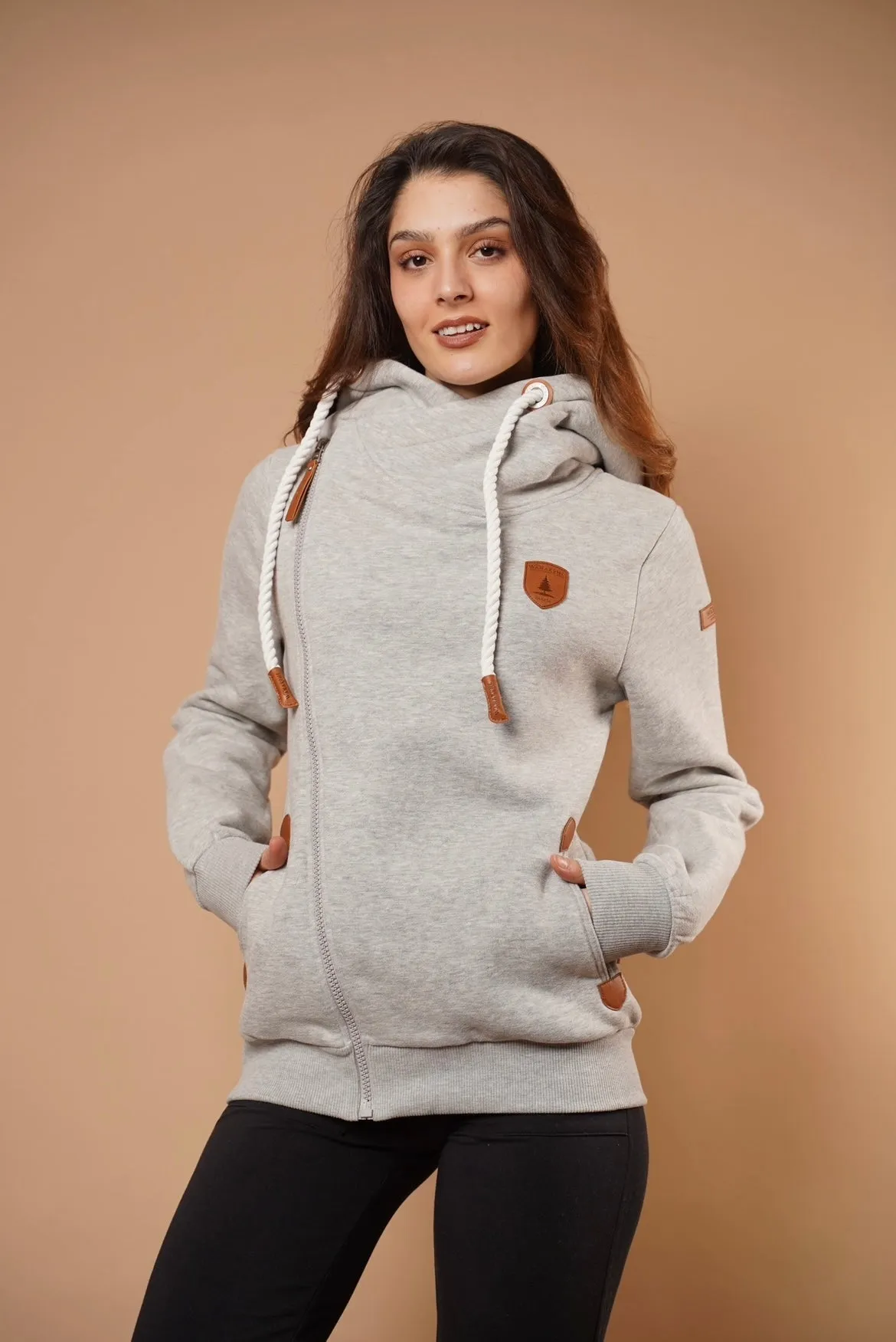 Athena Light Heather Grey Hoodie