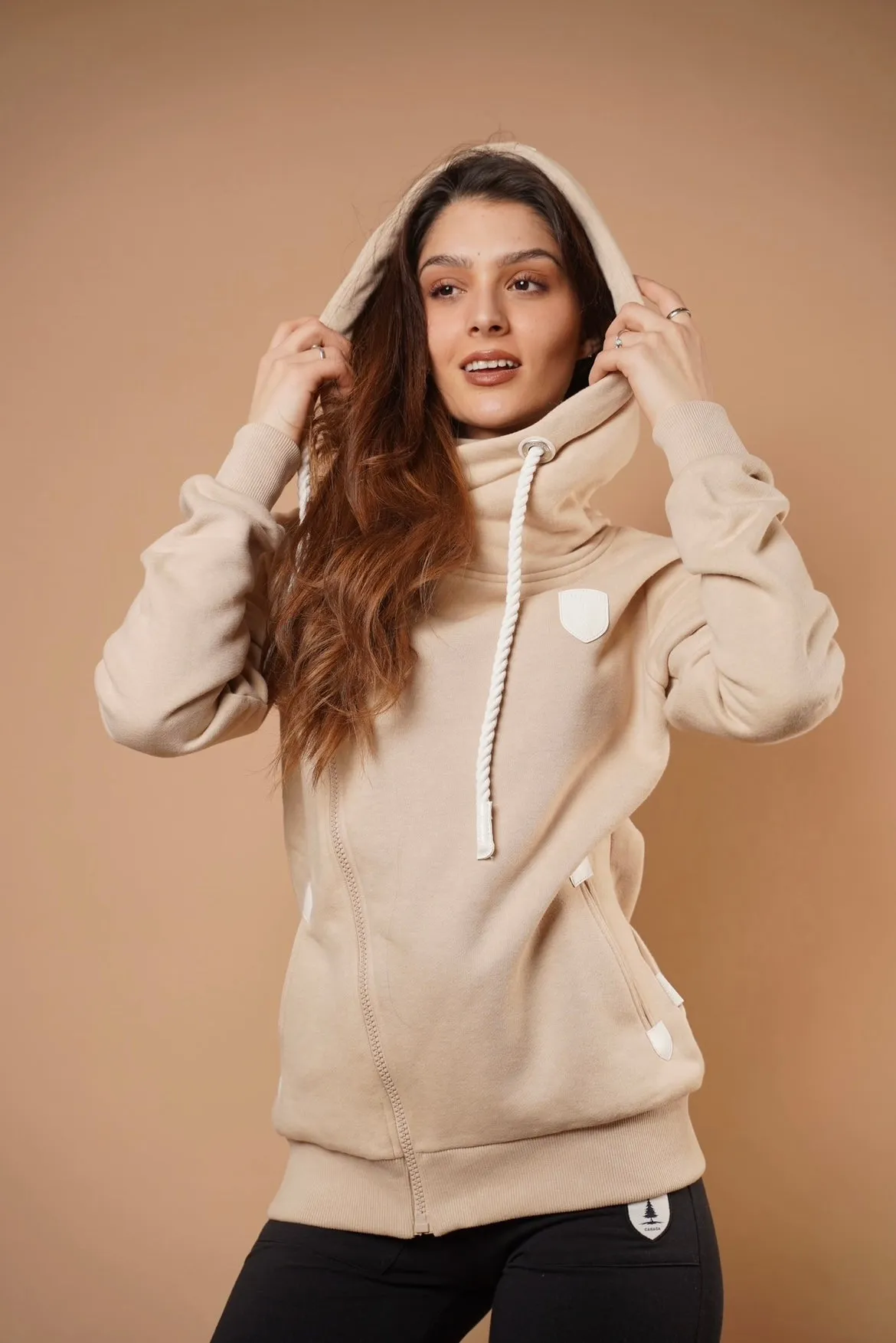 Athena White Sand Hoodie