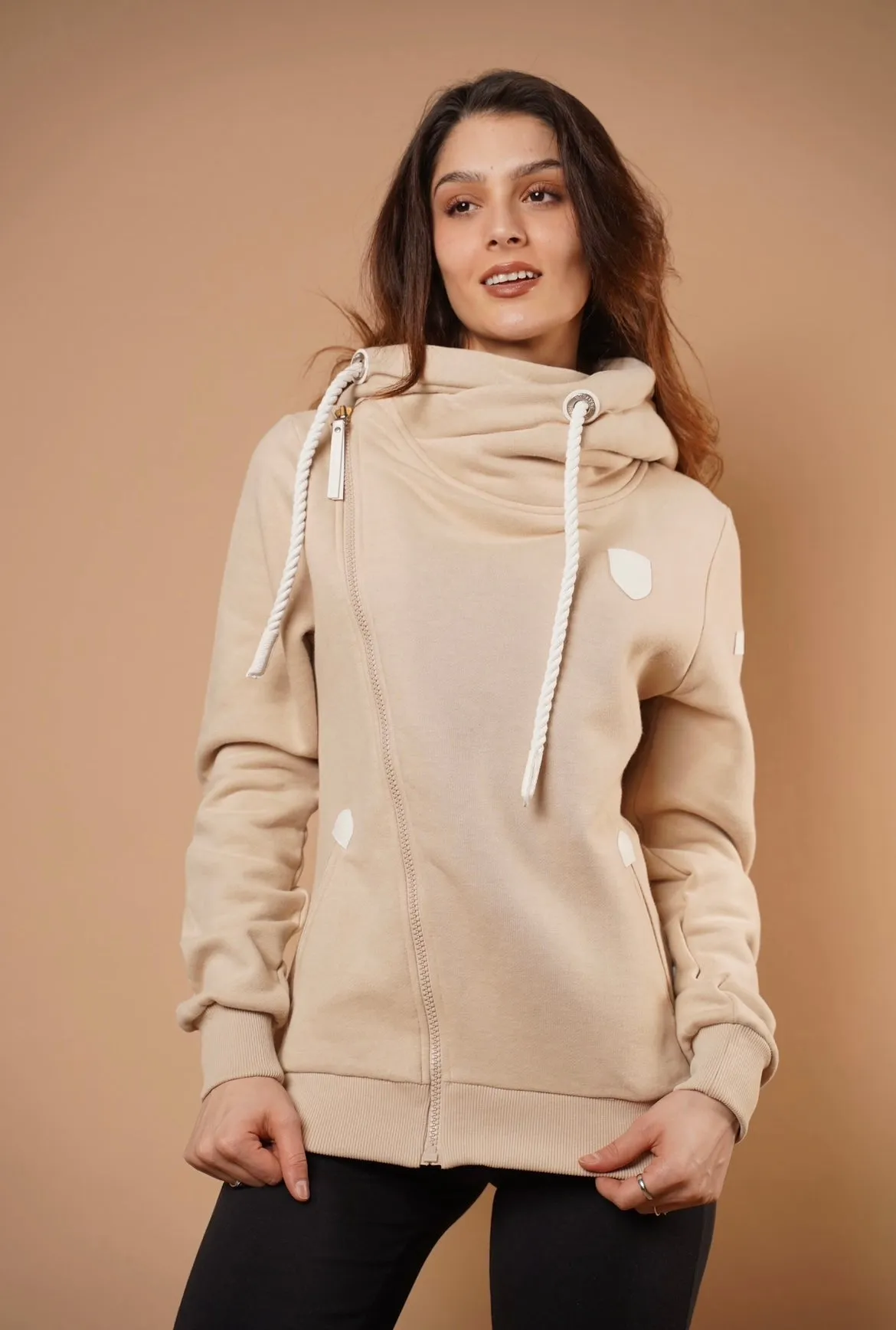 Athena White Sand Hoodie