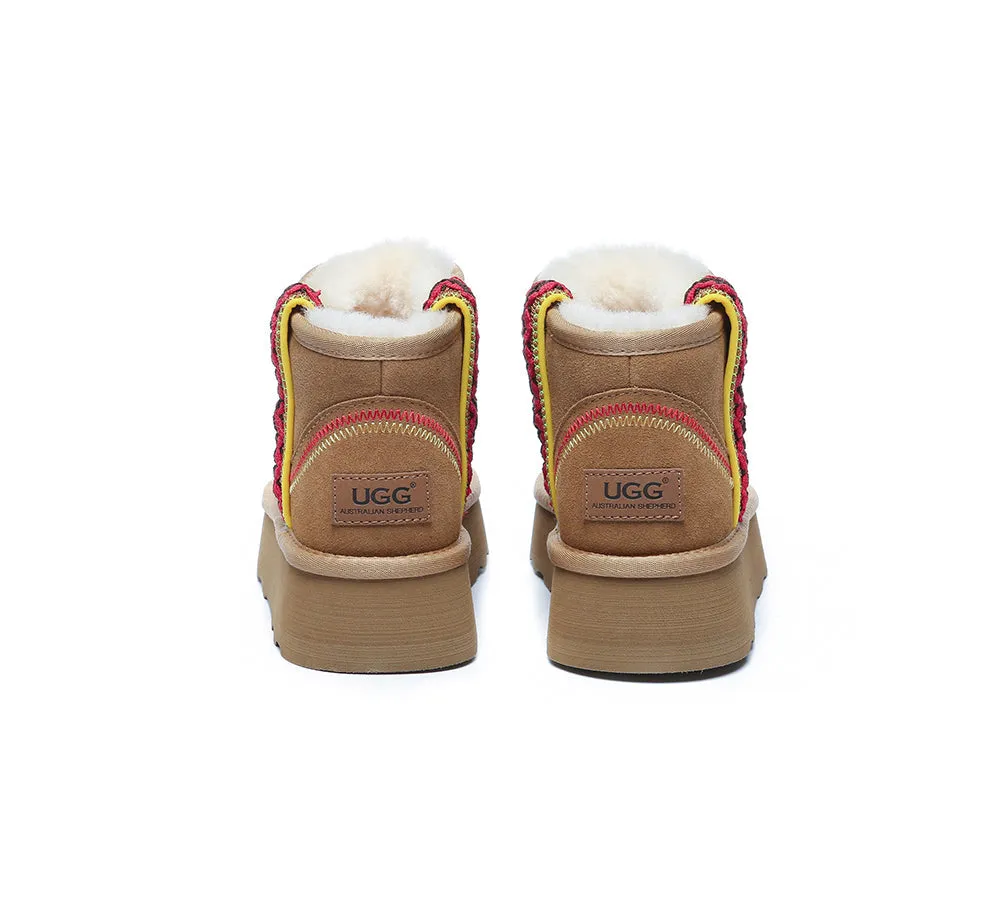 AUSTRALIAN SHEPHERD® UGG Boots Sheepskin Wool Ankle Platform Tazzy Vance