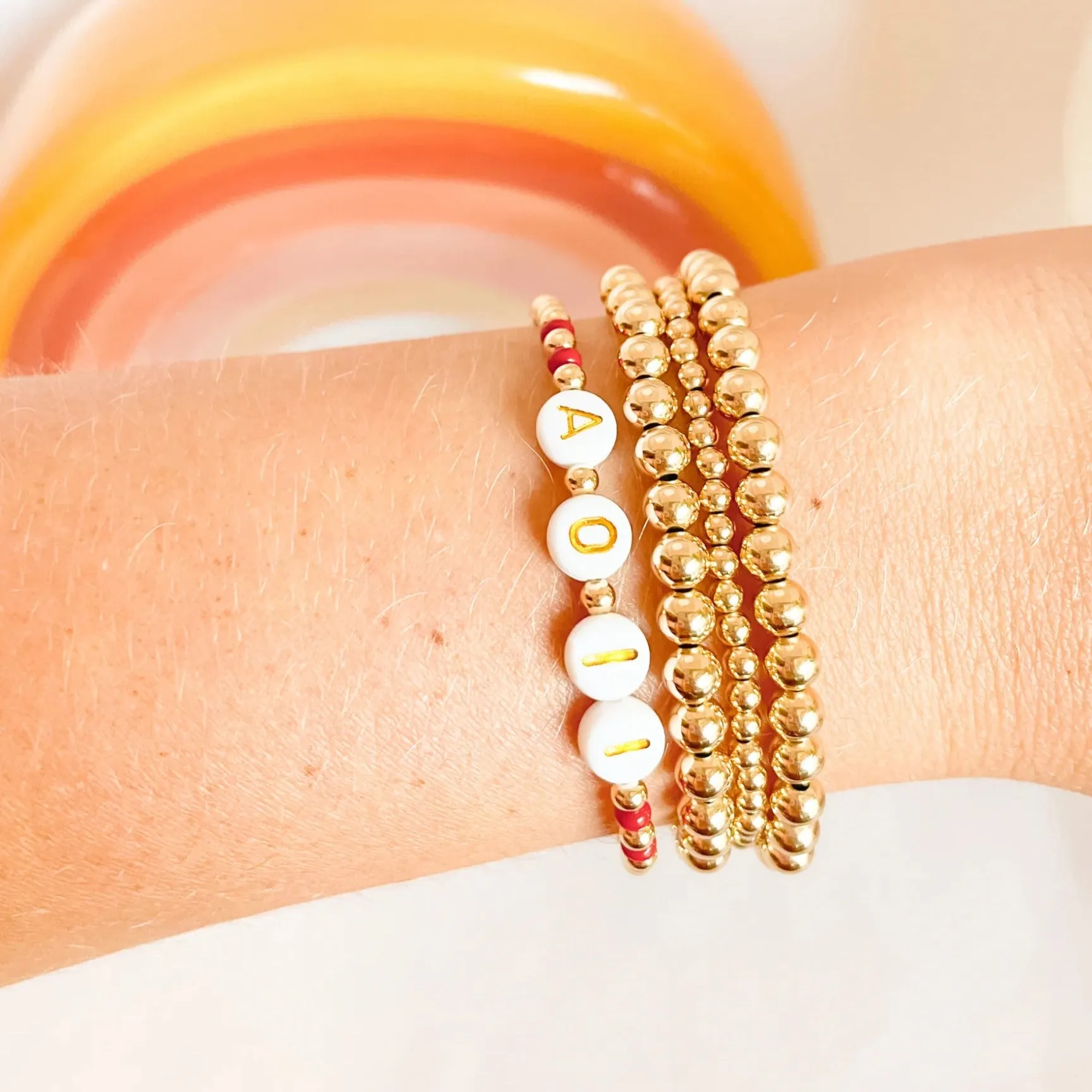 Beaded Blondes | A O II Color Sorority Bracelet