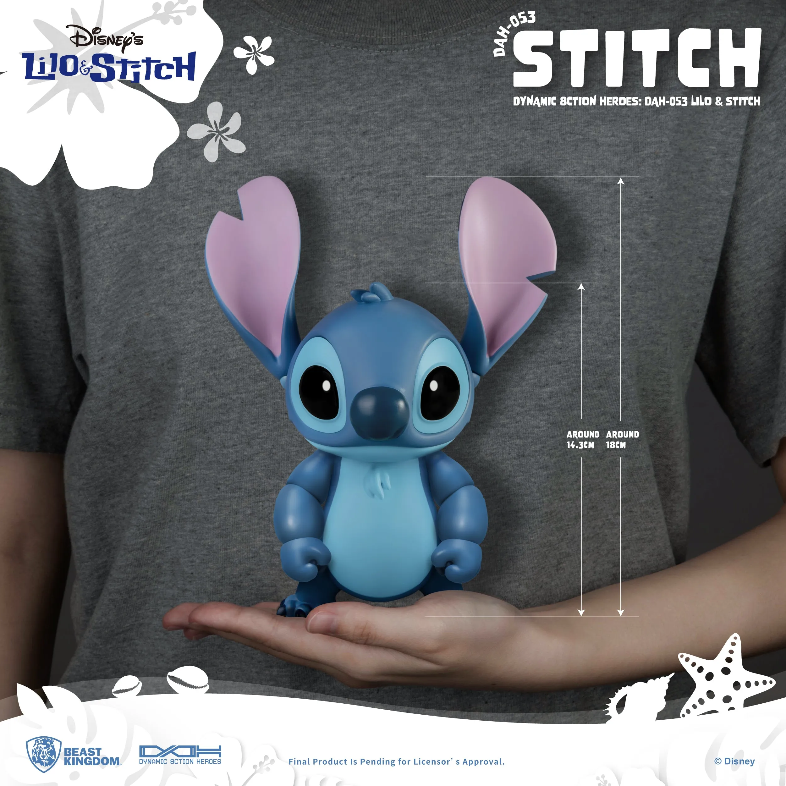 Beast Kingdom DAH-053 Disney Lilo & Stitch: Stitch 1:9 Scale Dynamic 8ction Heroes Action Figure