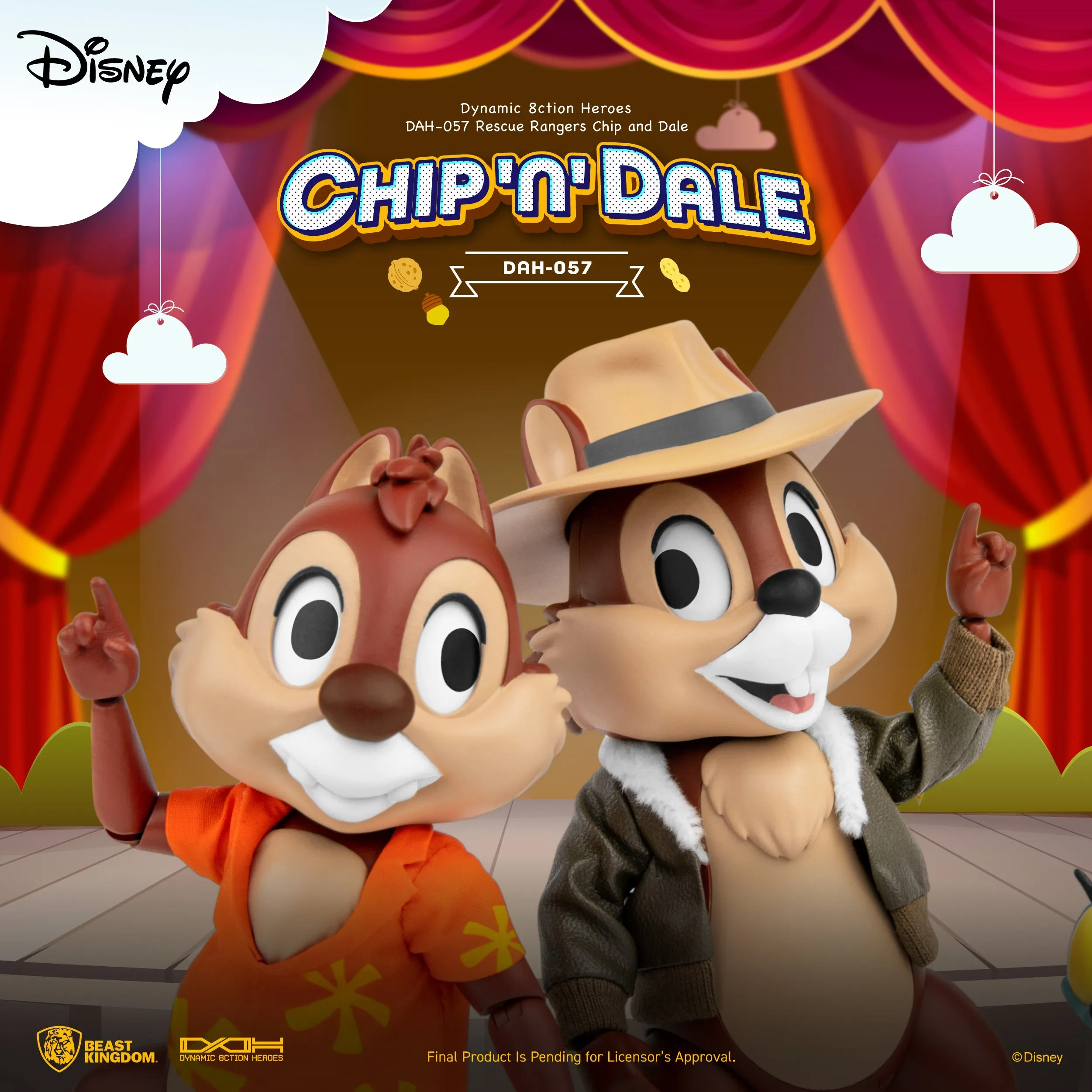 Beast Kingdom DAH-057 Disney Rescue Rangers Chip and Dale 1:9 Scale Dynamic 8ction Heroes Action Figure