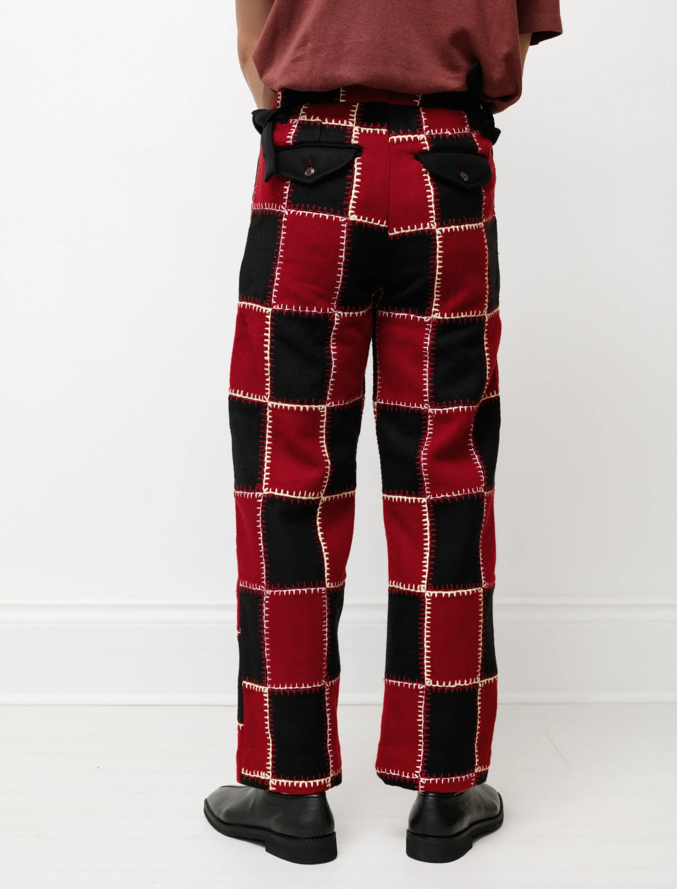 Blanket Stitch Quilt Trousers