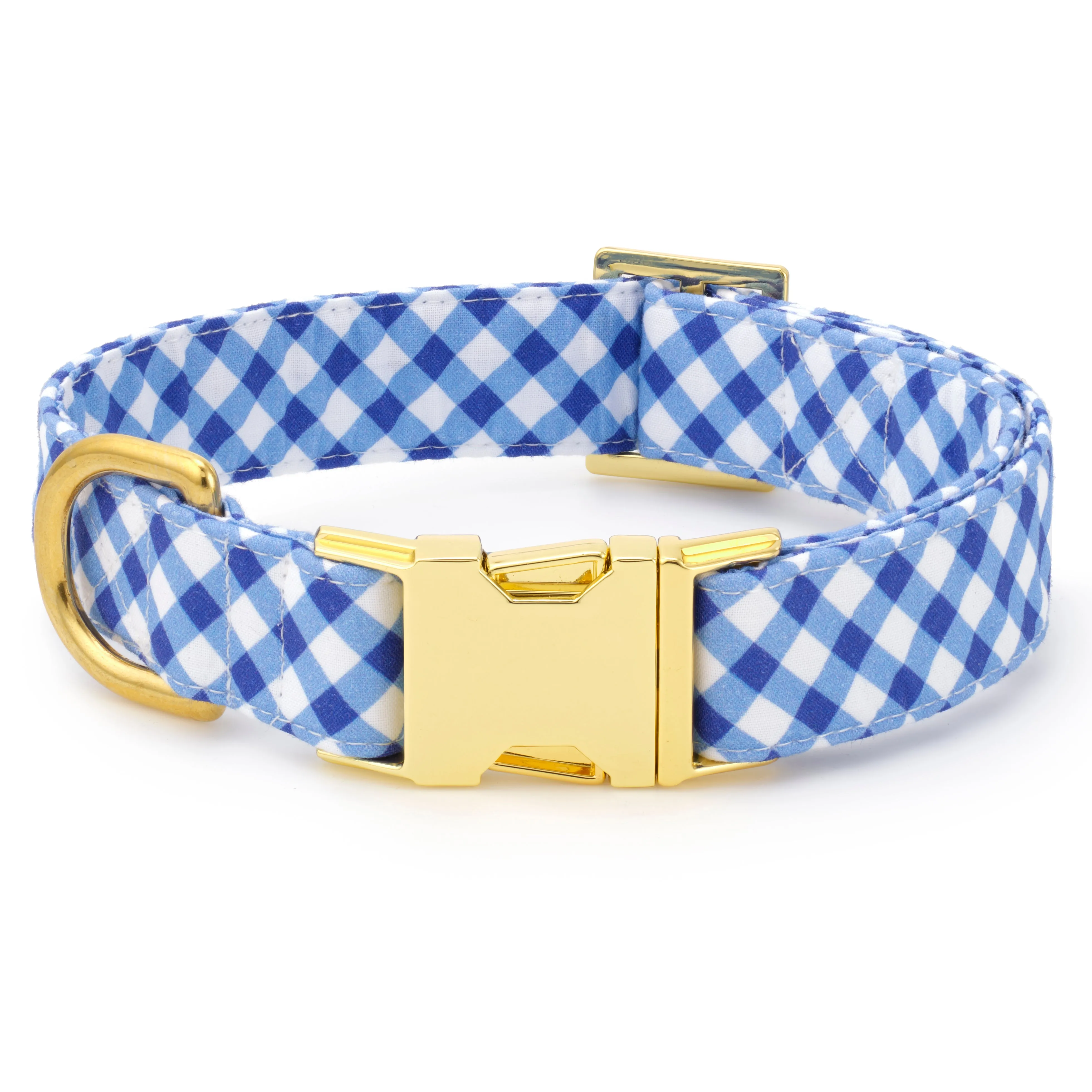 Blue Gingham Collar Walk Set