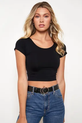 Cap Sleeve Crop Top