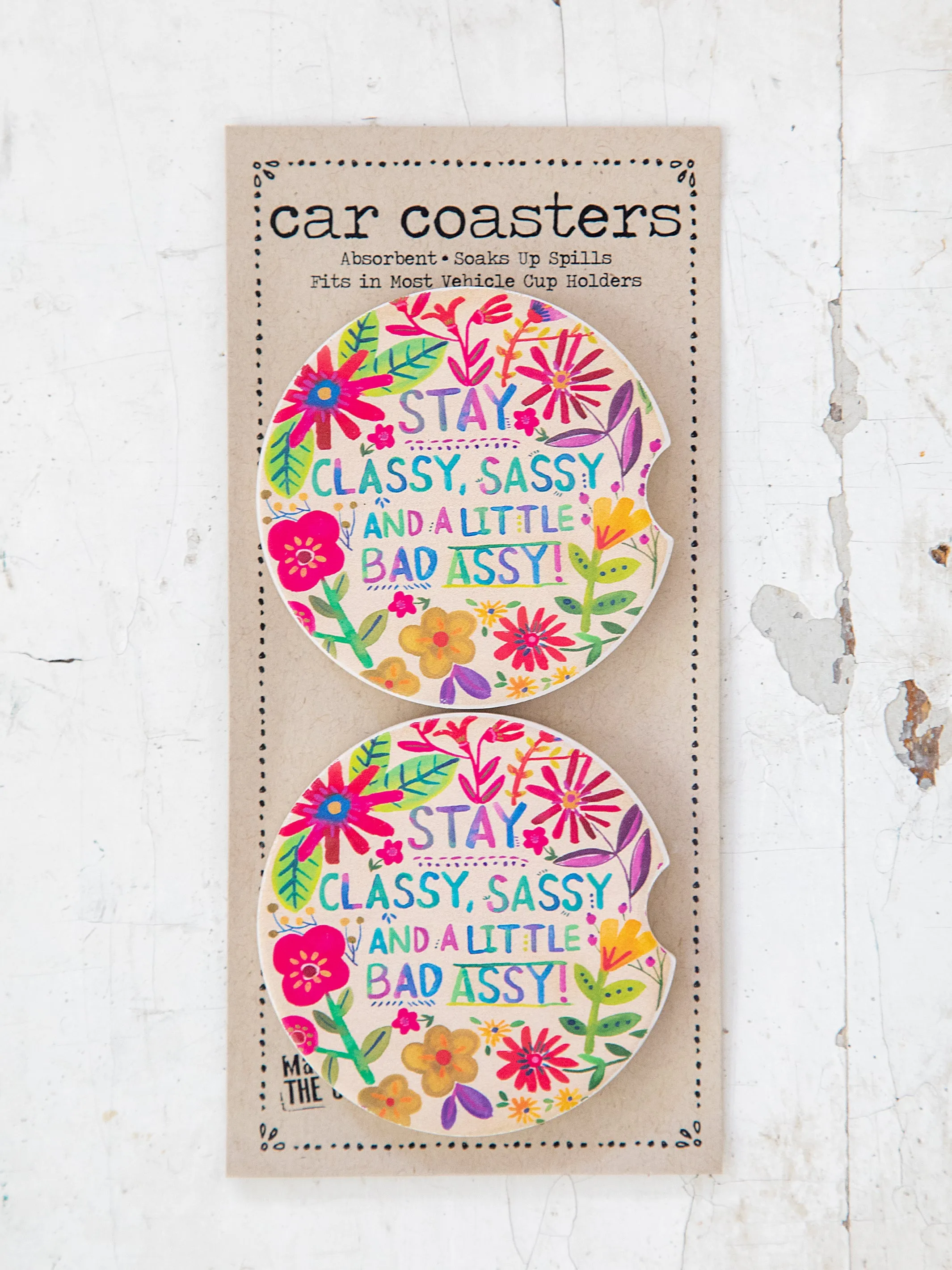 Car Coasters, Set of 2 - Classy Sassy