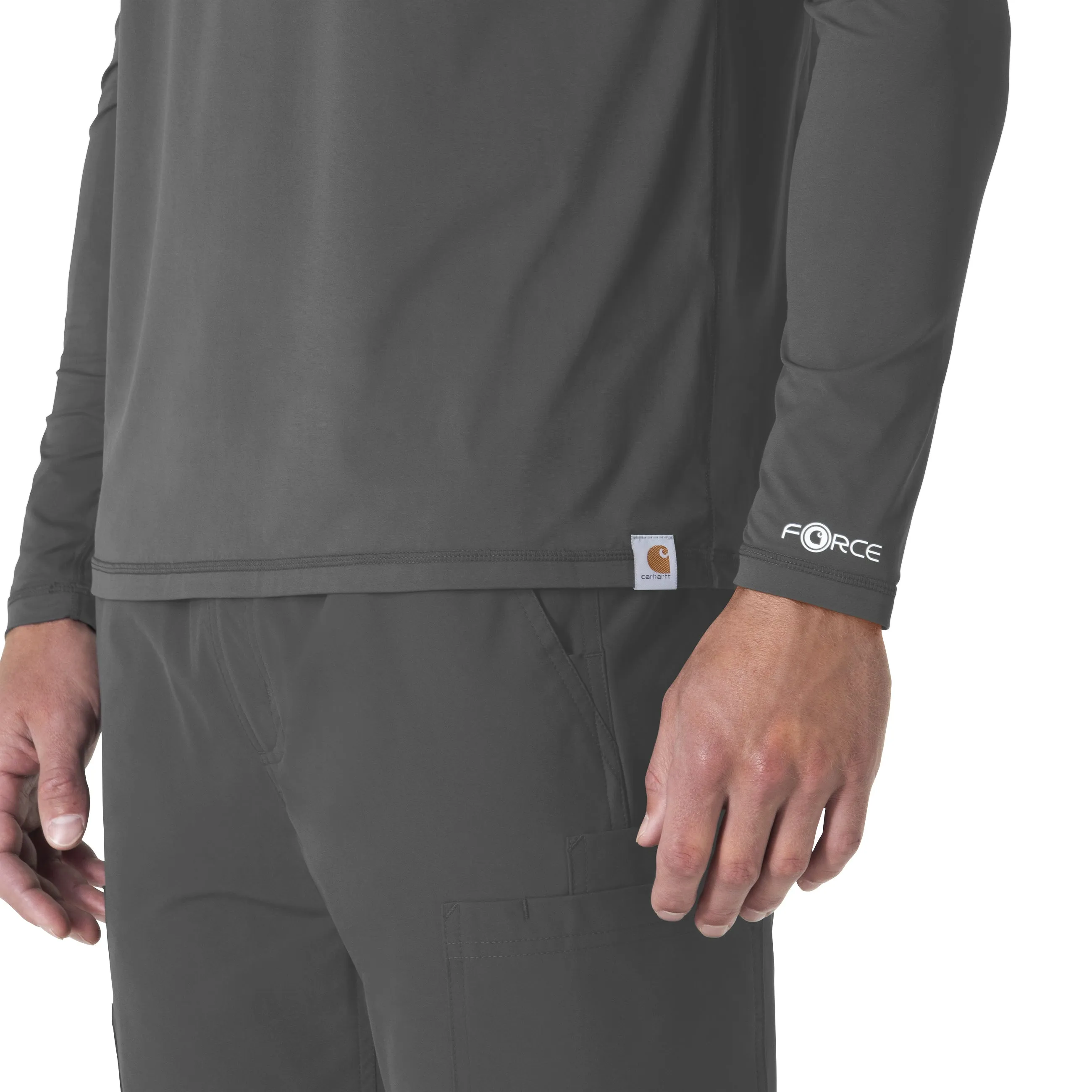 Carhartt Force Sub-Scrubs Men's Performance Long Sleeve Tee - Pewter