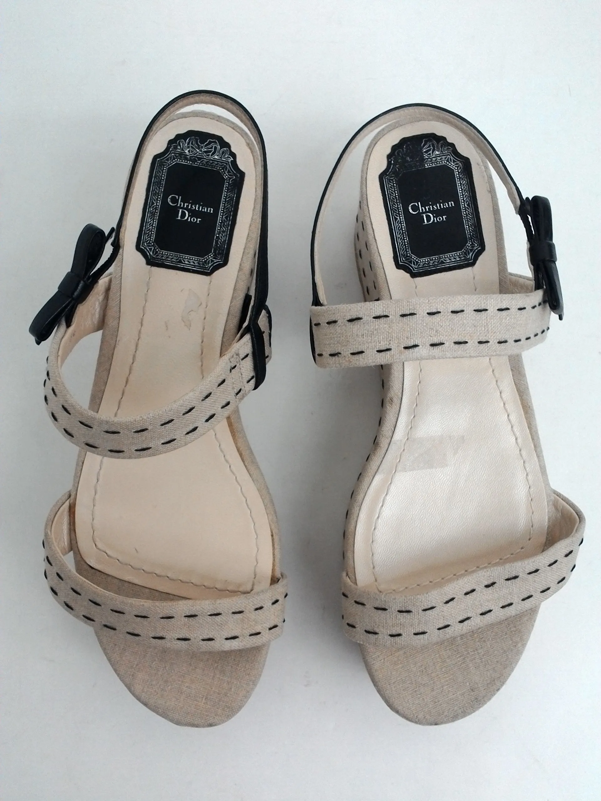 Christian Dior Women's Wedge Platform Sandal Size 36.5