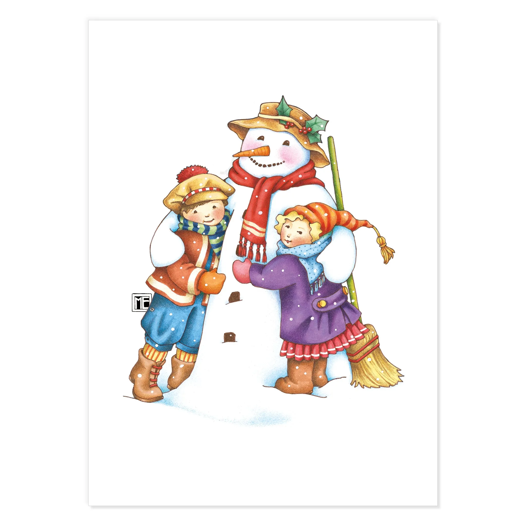 Christmas Snowpeople Postcards