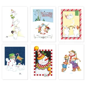 Christmas Snowpeople Postcards