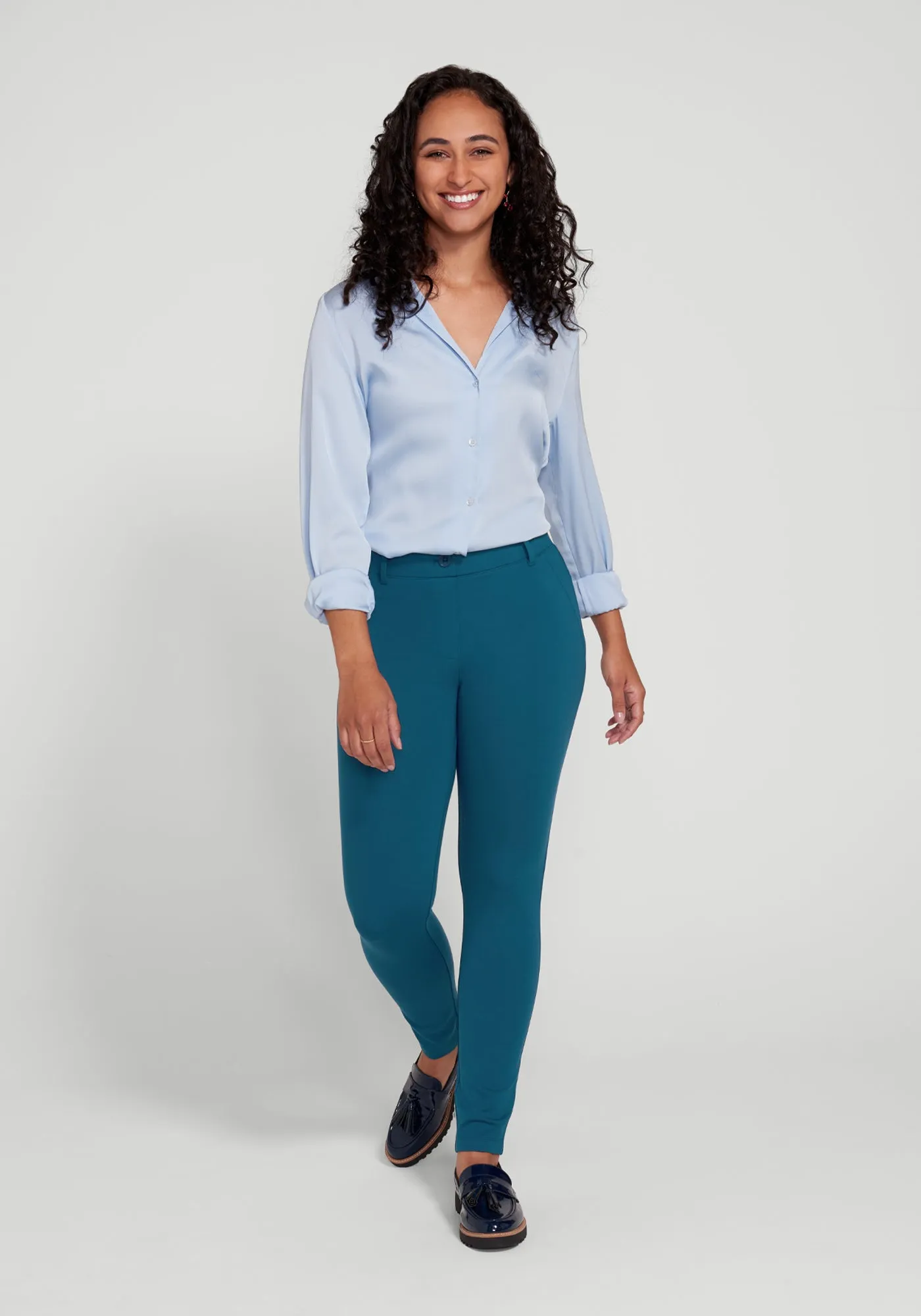 Classic Dress Pant Yoga Pant | Skinny (Dark Ocean)