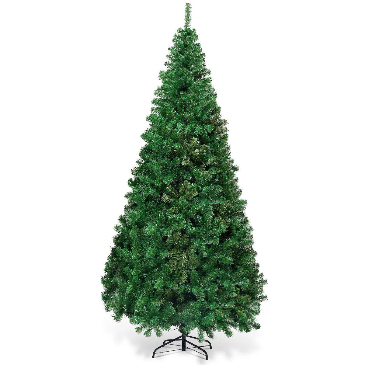 Costway 8Ft Artificial PVC Patio Indoor Outdoor Christmas Tree with Stand Holiday Season, Green - Walmart.com