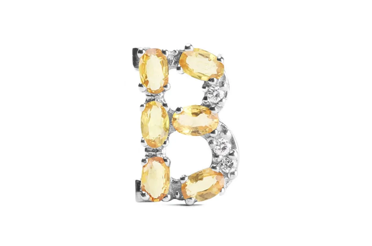 Cufflinks Letter B Initial 18kt Gold