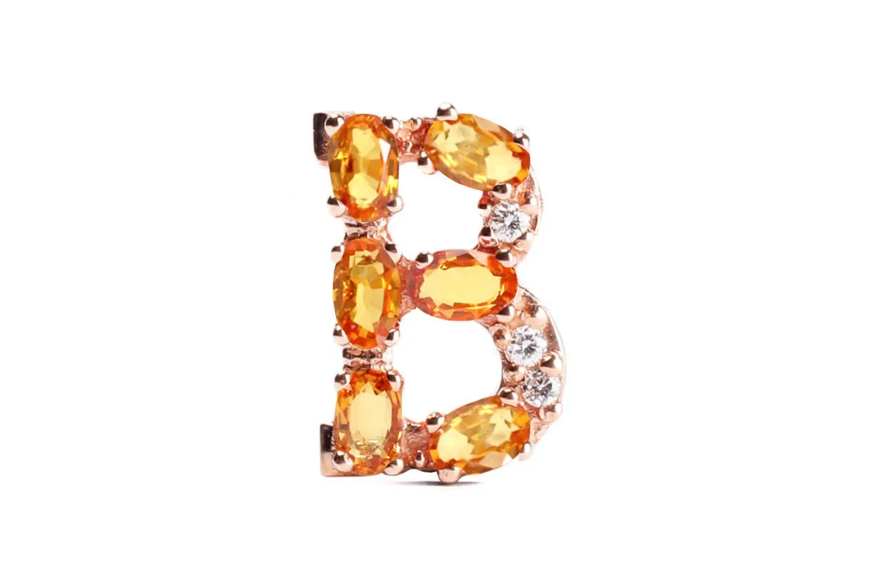 Cufflinks Letter B Initial 18kt Gold