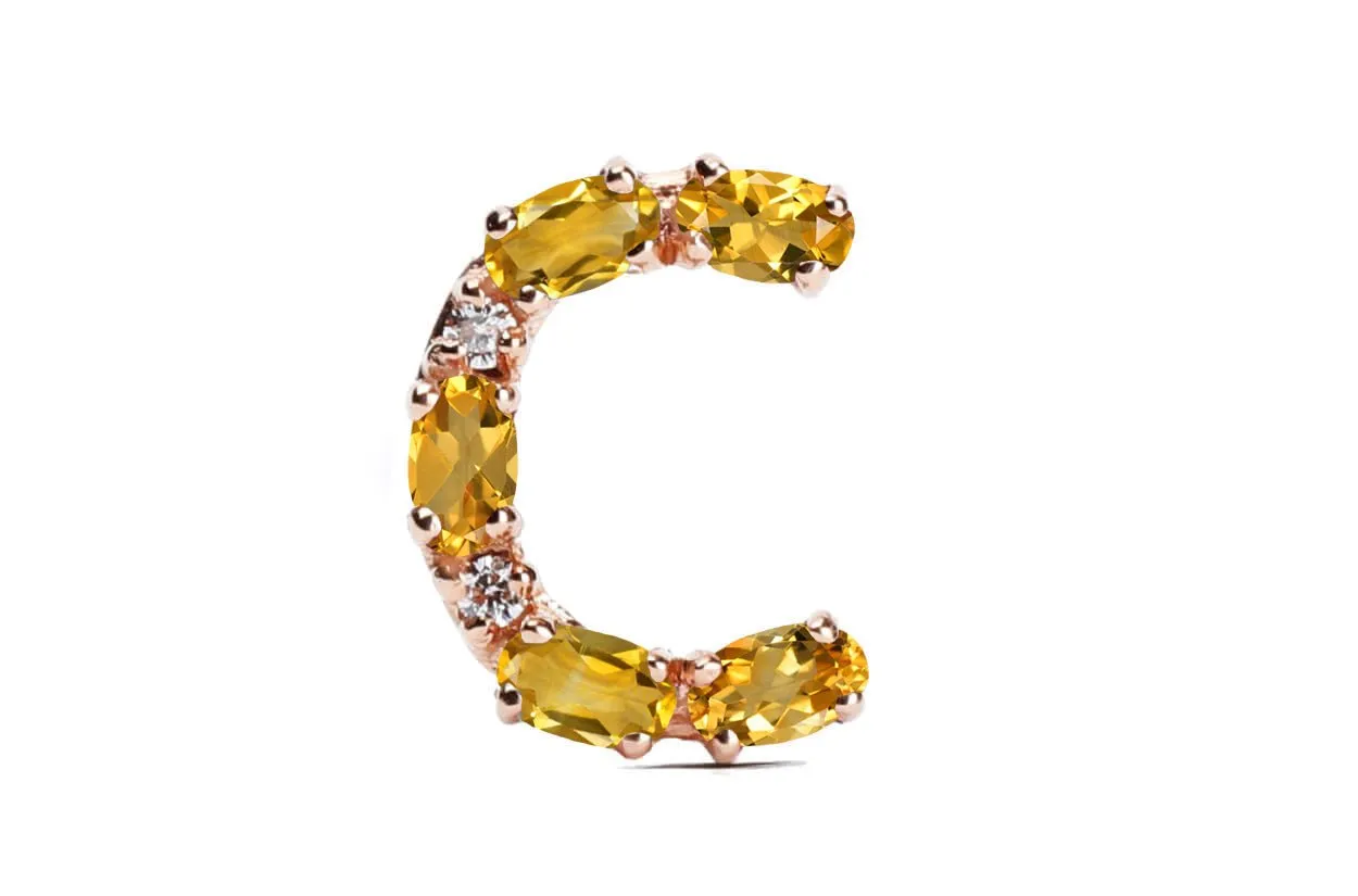 Cufflinks Letter C Initial 18kt Gold