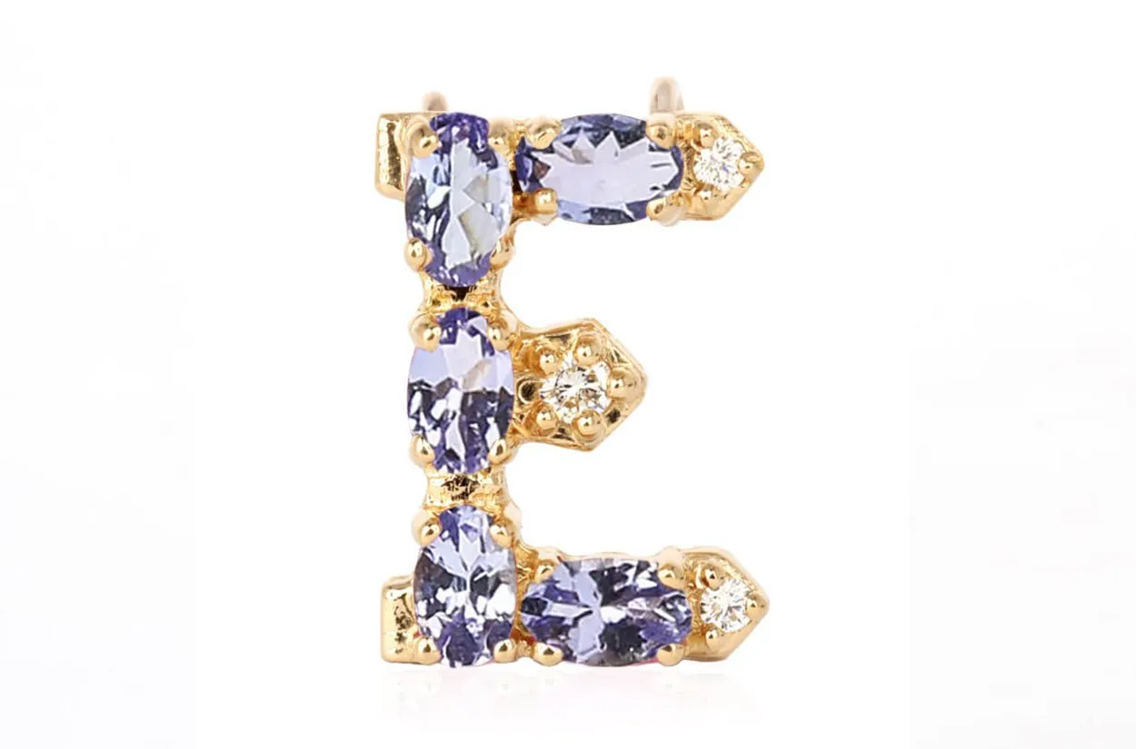 Cufflinks Letter E Initial 18kt Gold