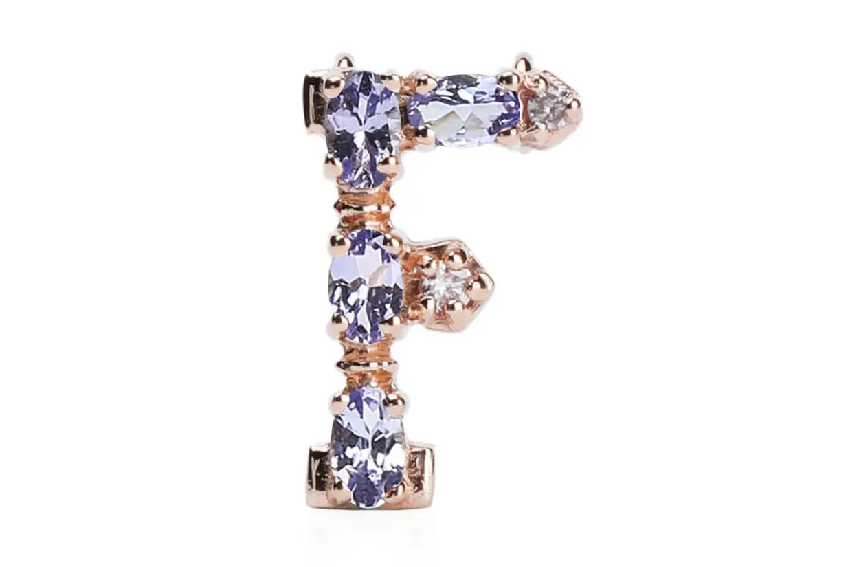 Cufflinks Letter F Initial 18kt Gold