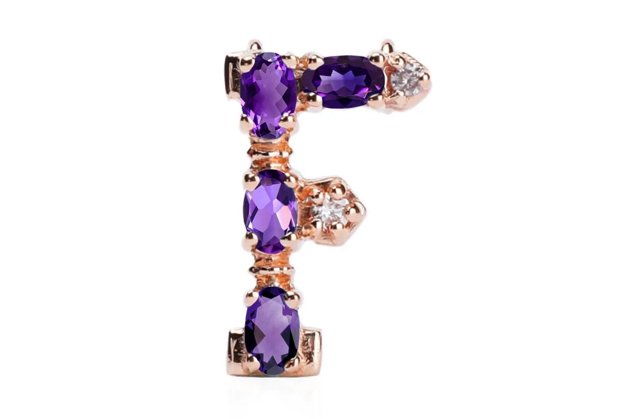 Cufflinks Letter F Initial 18kt Gold