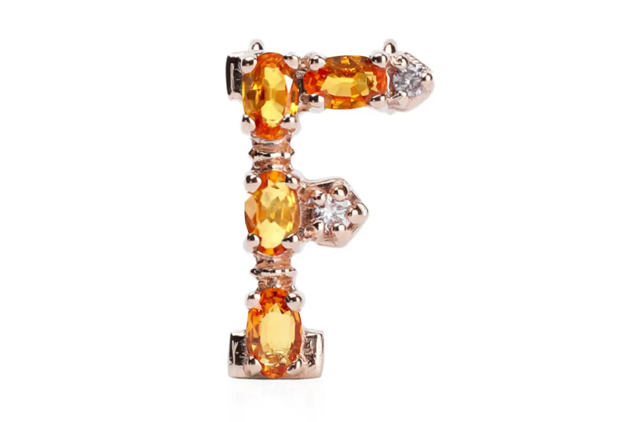 Cufflinks Letter F Initial 18kt Gold