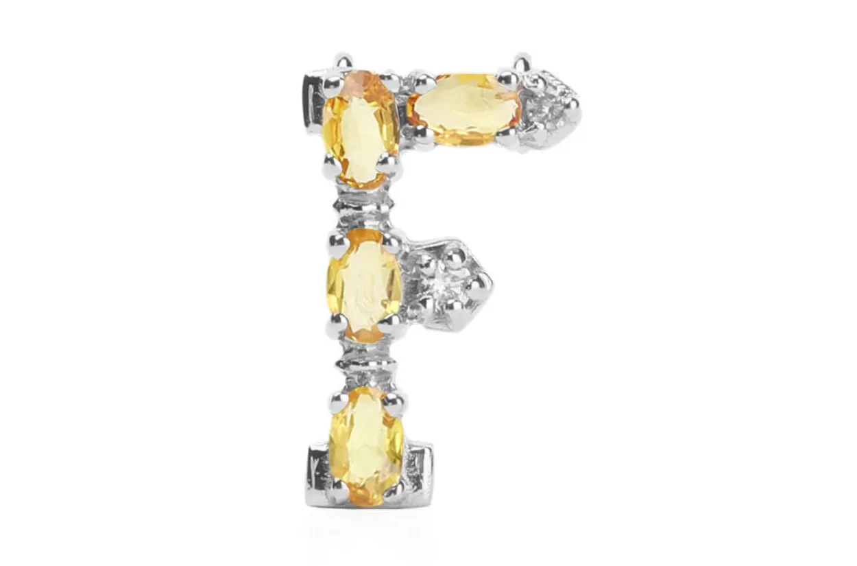 Cufflinks Letter F Initial 18kt Gold