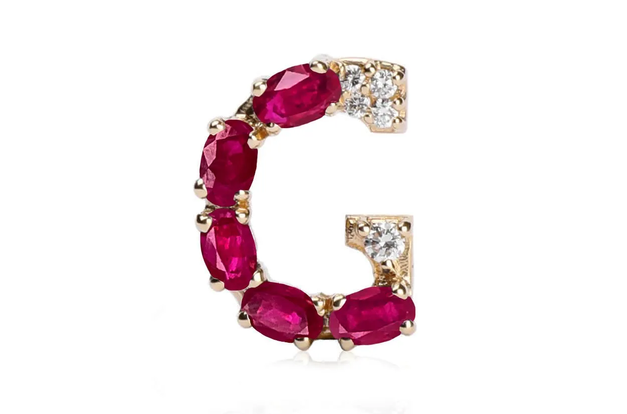 Cufflinks Letter G Initial 18kt Gold