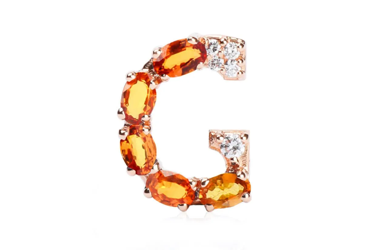 Cufflinks Letter G Initial 18kt Gold