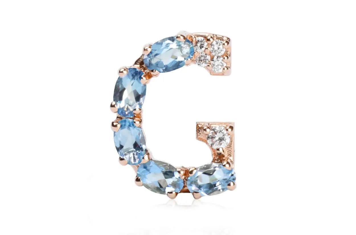 Cufflinks Letter G Initial 18kt Gold