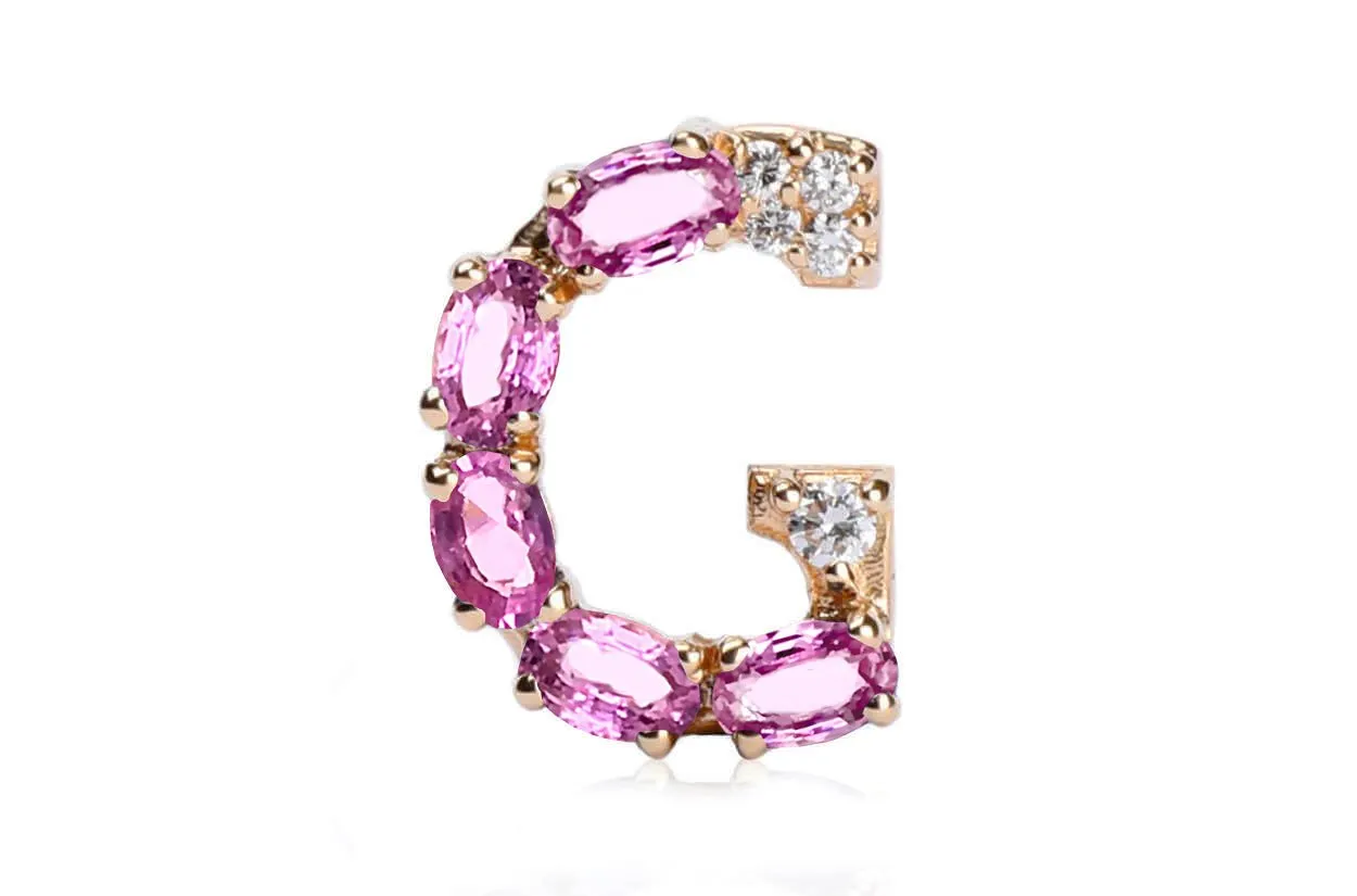 Cufflinks Letter G Initial 18kt Gold