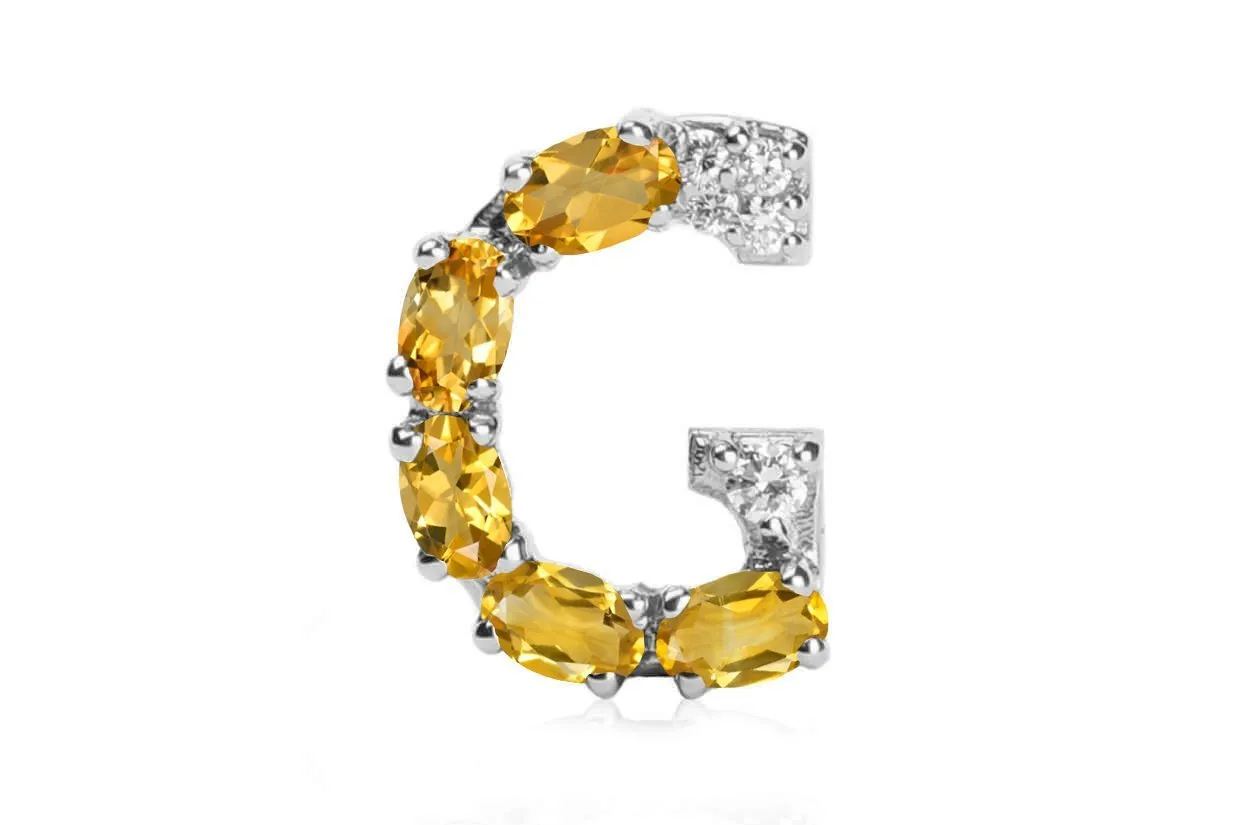 Cufflinks Letter G Initial 18kt Gold