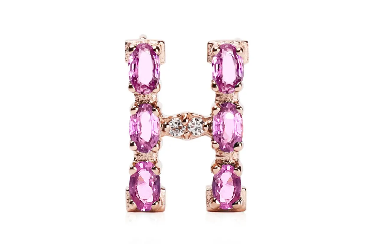 Cufflinks Letter H Initial 18kt Gold