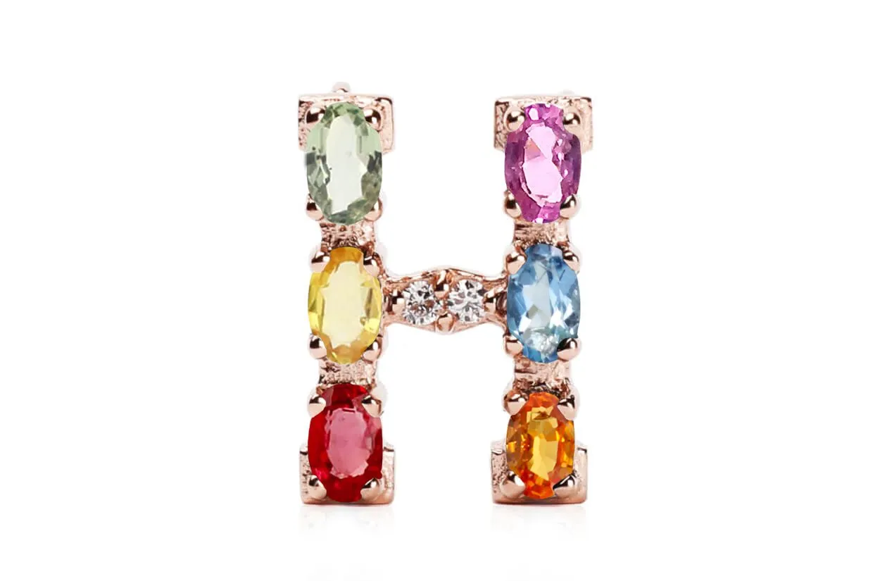 Cufflinks Letter H Initial 18kt Gold