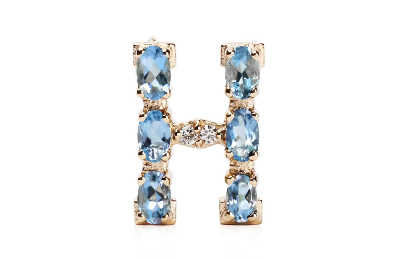 Cufflinks Letter H Initial 18kt Gold