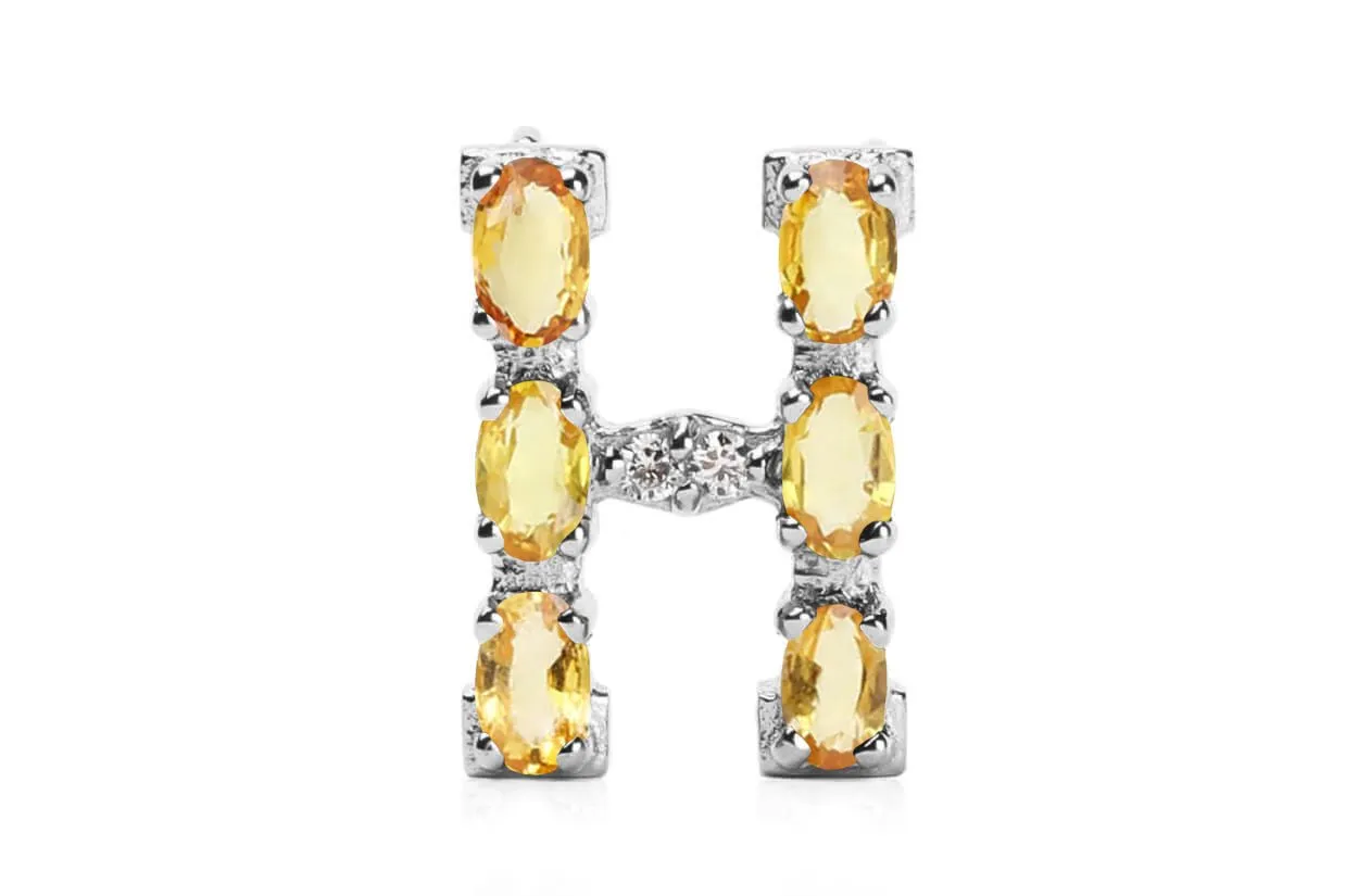 Cufflinks Letter H Initial 18kt Gold