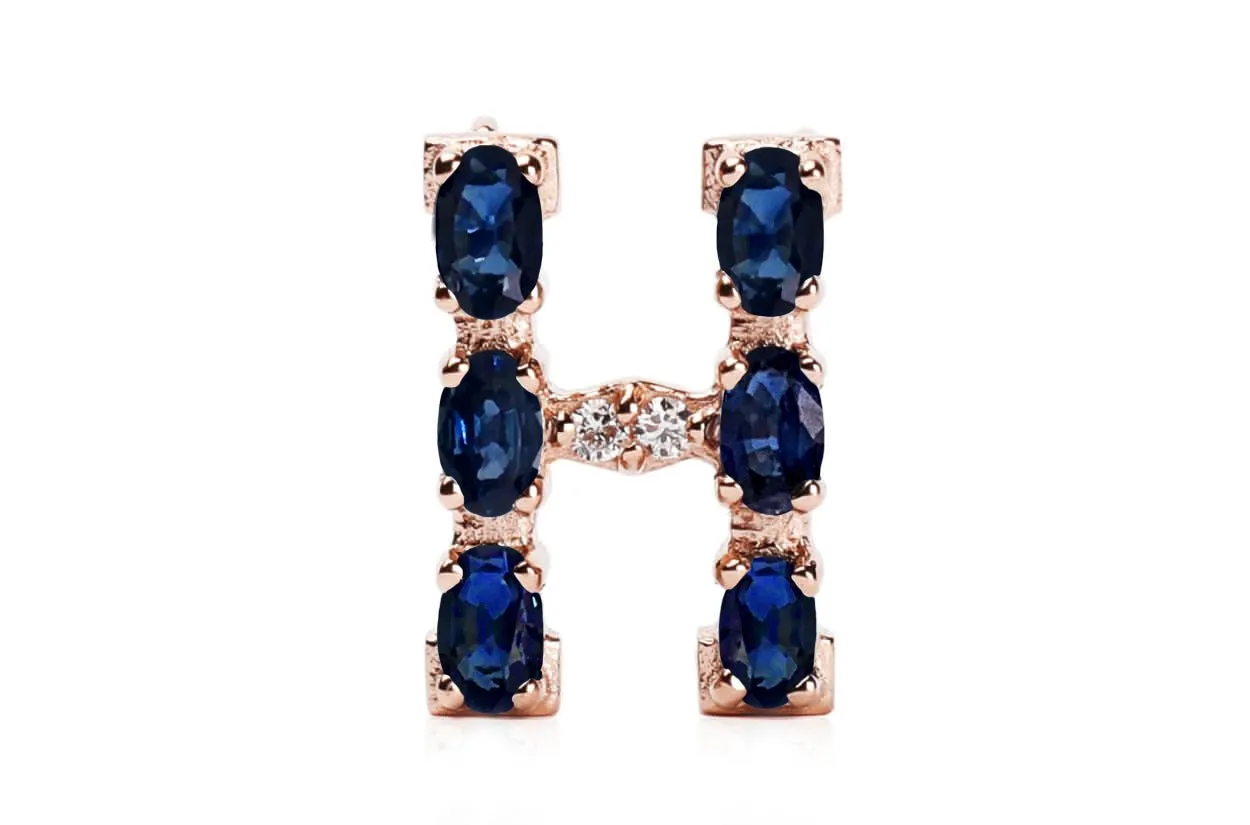 Cufflinks Letter H Initial 18kt Gold