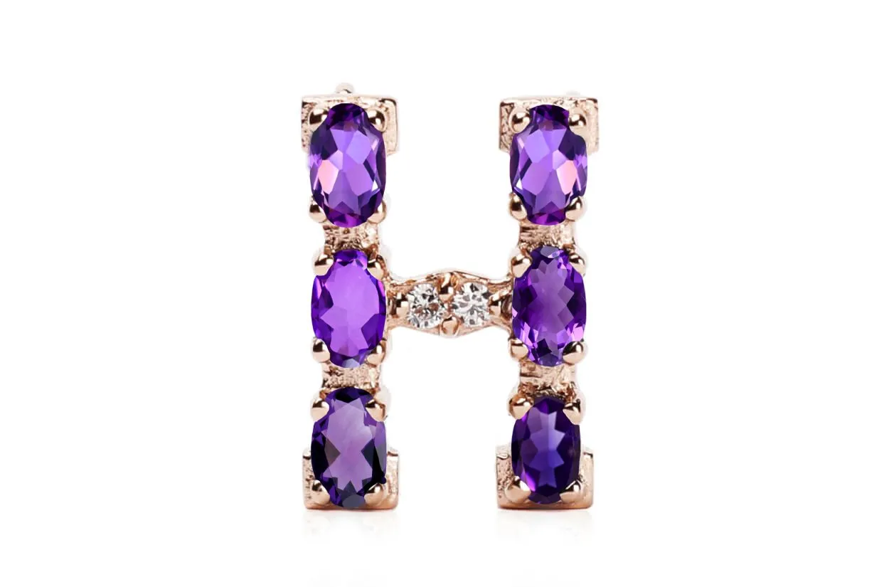 Cufflinks Letter H Initial 18kt Gold