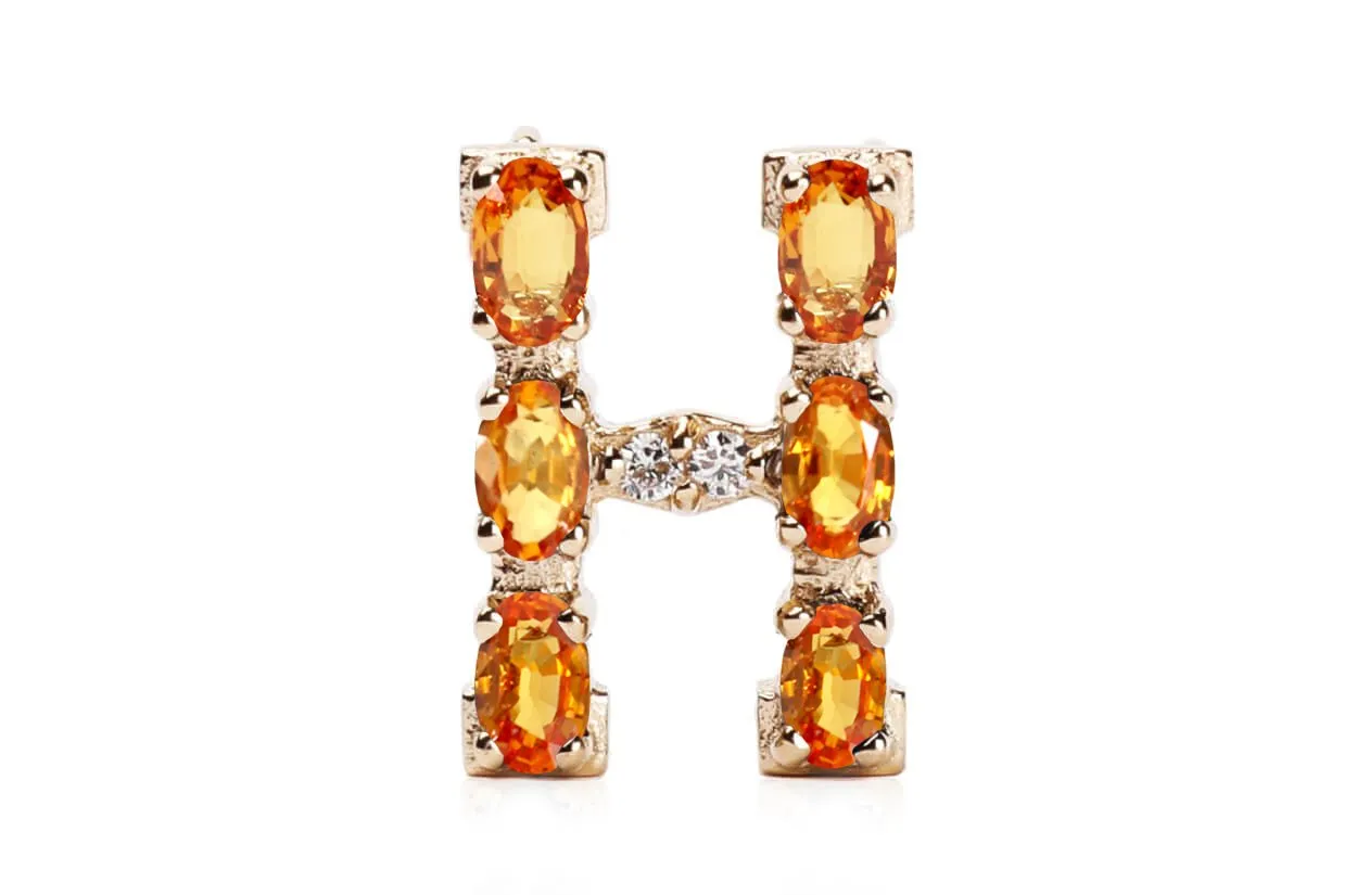 Cufflinks Letter H Initial 18kt Gold