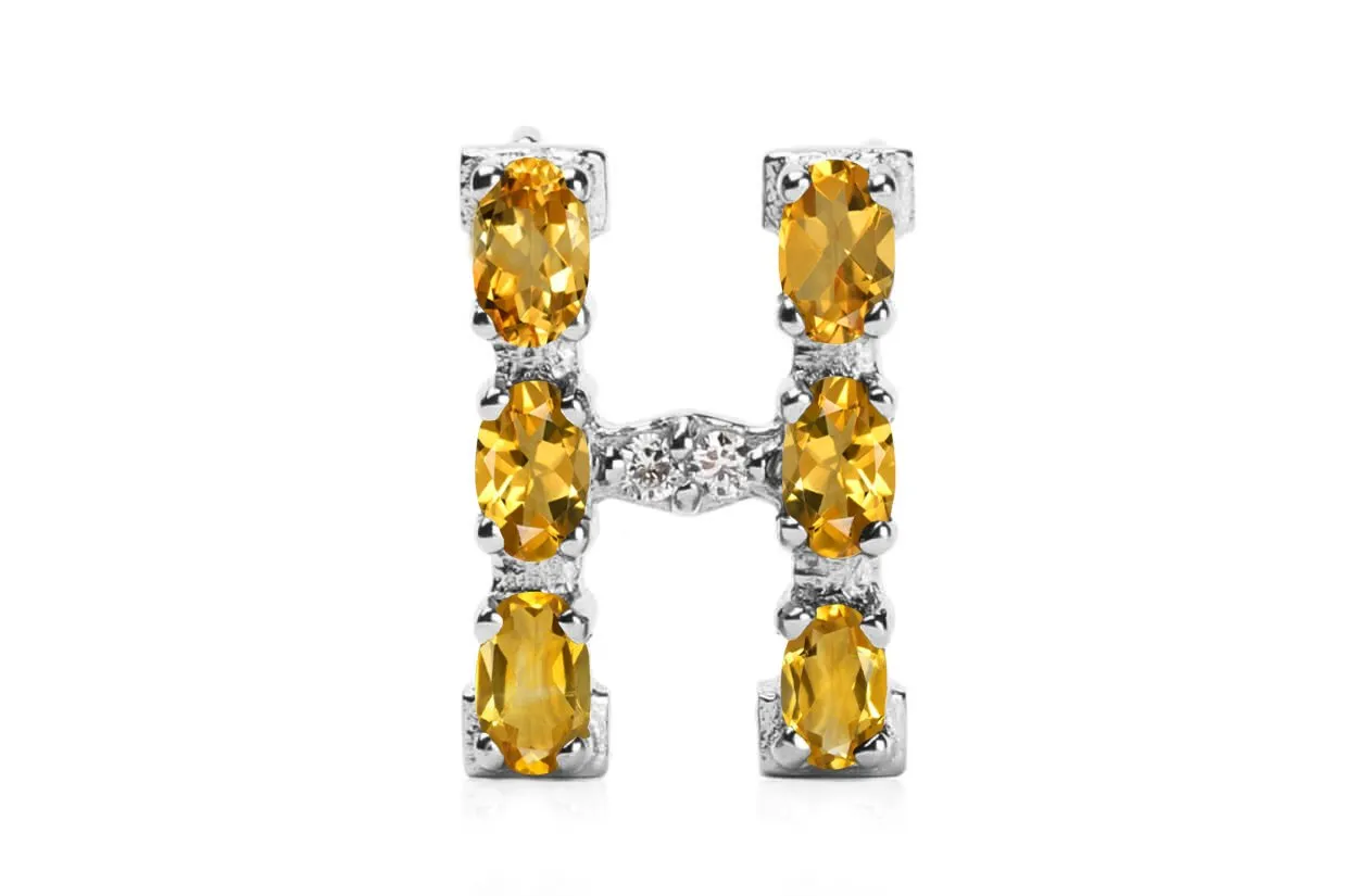 Cufflinks Letter H Initial 18kt Gold