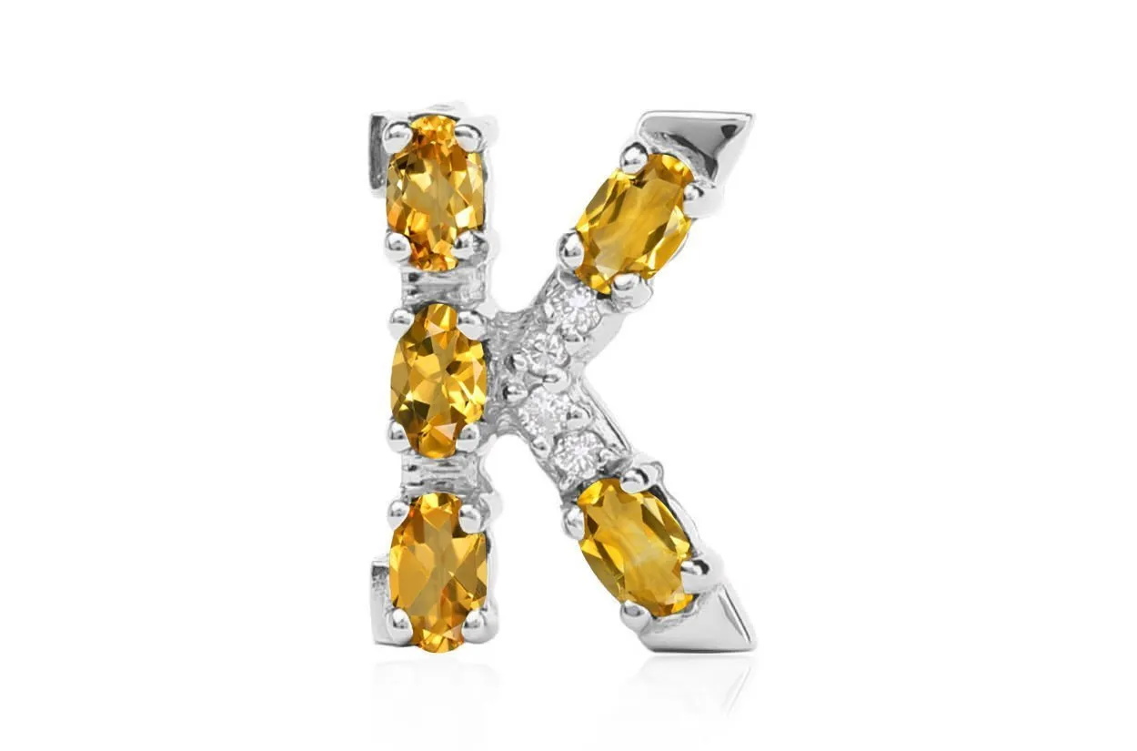 Cufflinks Letter K Initial 18kt Gold