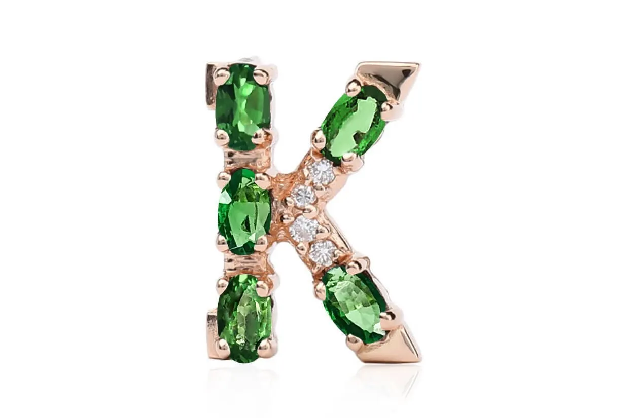 Cufflinks Letter K Initial 18kt Gold