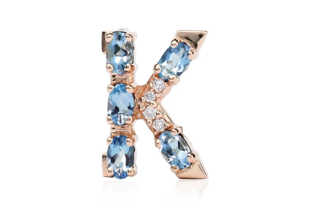 Cufflinks Letter K Initial 18kt Gold