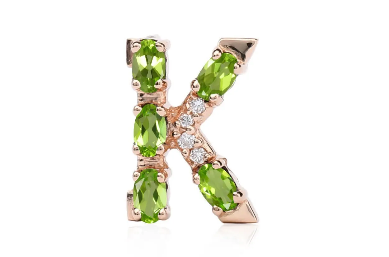 Cufflinks Letter K Initial 18kt Gold