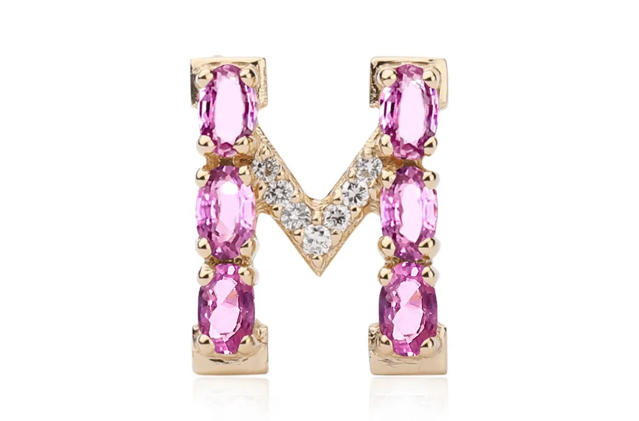 Cufflinks Letter M Initial 18kt Gold