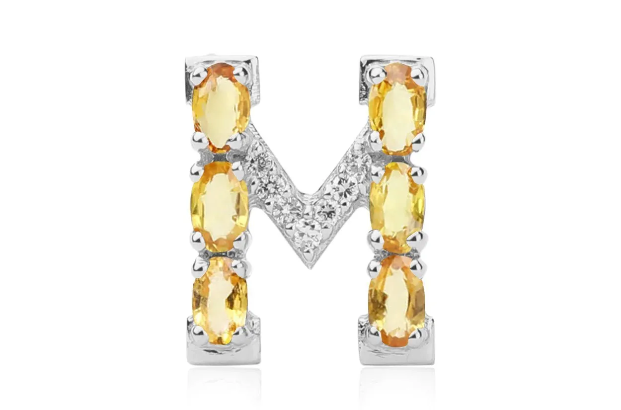 Cufflinks Letter M Initial 18kt Gold