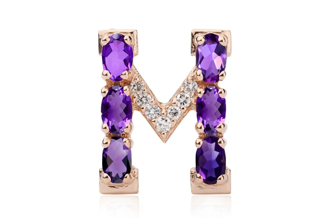 Cufflinks Letter M Initial 18kt Gold