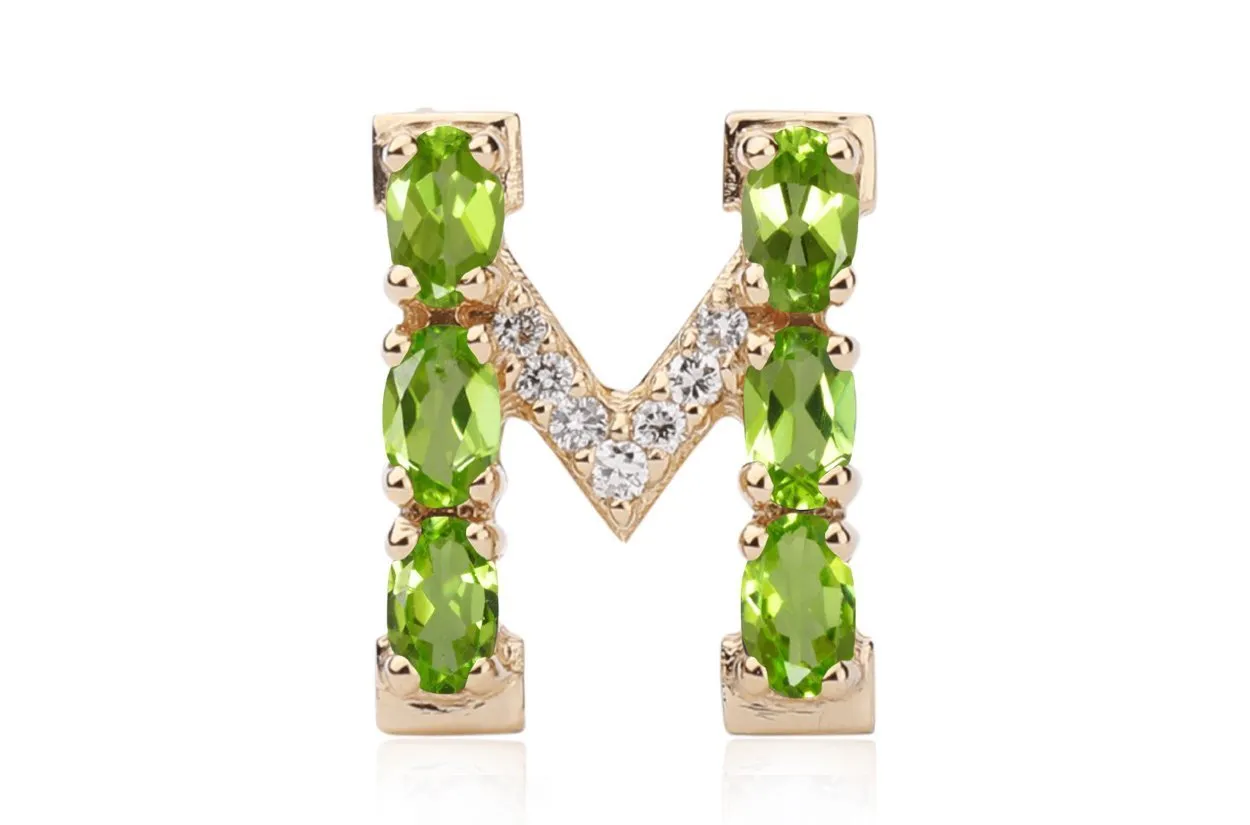 Cufflinks Letter M Initial 18kt Gold